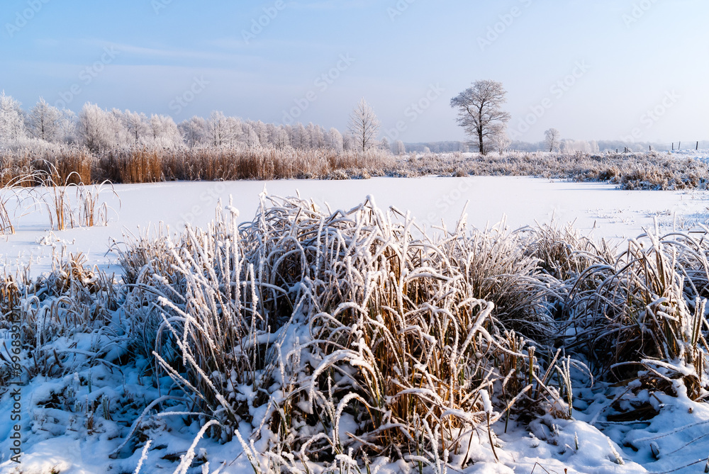 Podlaskie rzeki zimą, Nareśl, Narew, Biebrza, Polska