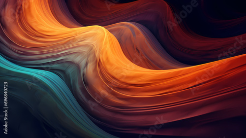 Abstract organic lines as panoramic wallpaper background without text, illustration