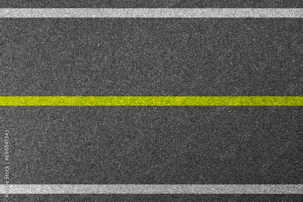 Fototapeta premium Texture asphalt roadway with marking. Road top view. Highway illustration.