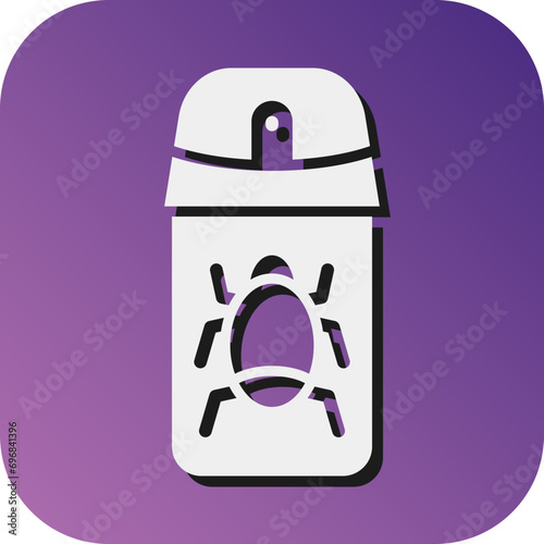 Bug Spray Vector Glyph Gradient Background Icon Design