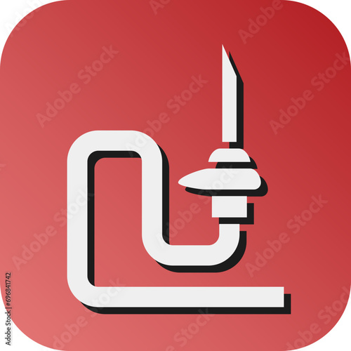 Catheter Vector Glyph Gradient Background Icon Design