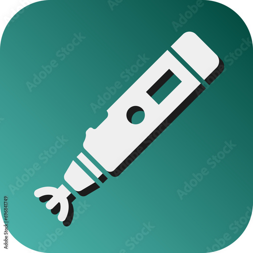 Tonometer Vector Glyph Gradient Background Icon Design