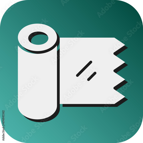 Plastic Wrap Vector Glyph Gradient Background Icon Design