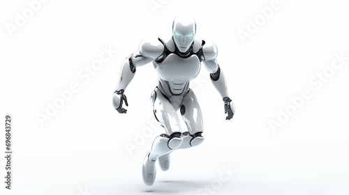 Active Humanoid AI  Fluid Motion  Plain White Background