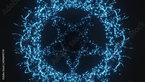 Pentagram wicca star esoteric occult spiritual and black magic symbol. Pentacle neon star amulet satanic pentagram