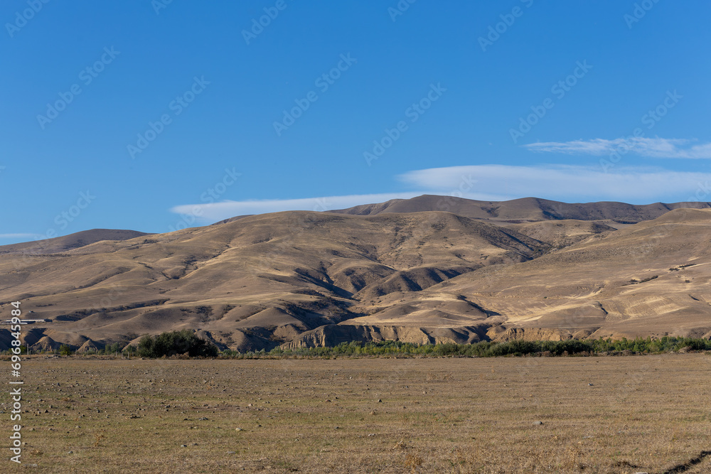 low desert mountains, sunset