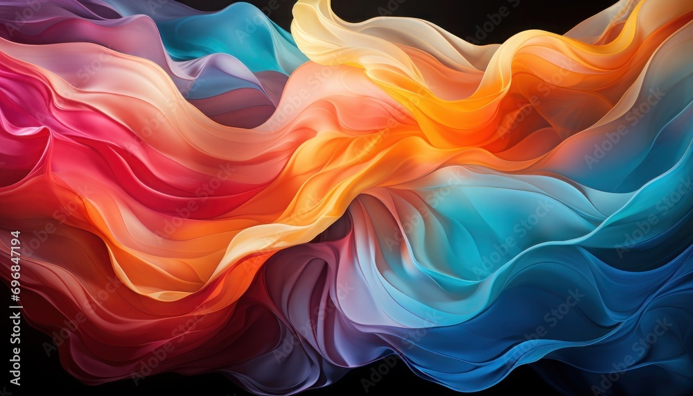 Abstract background featuring a radiant spectrum of colors. Blending ...