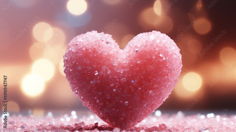Fototapeta premium pink heart shaped. Generated in ai