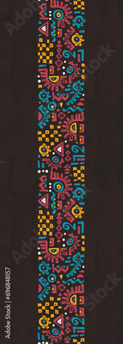 Hand drawn abstract seamless pattern, ethnic background, simple style - great for textiles, banners, wallpapers, wrapping - vector design