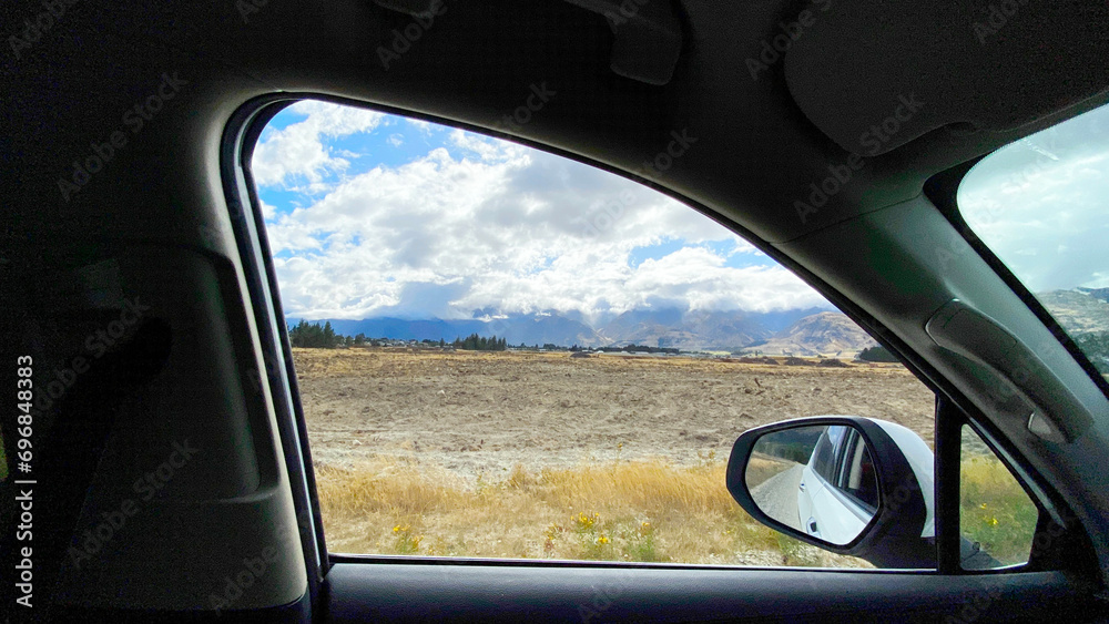 View from the window of the car at Central Otago area,
New Zealand View from the window of the car at Central Otago area,
New Zealand