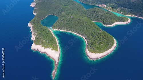 View of Mljet Island in Croatia. The National Park covers the western part of the island, which many regard as the most alluring in the Adriatic, full of lush and varied Mediterranean vegetation. photo