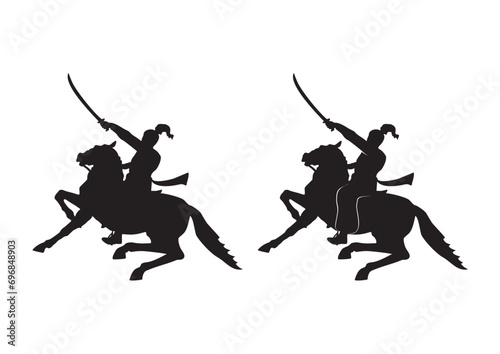 silhouette of a cossack photo