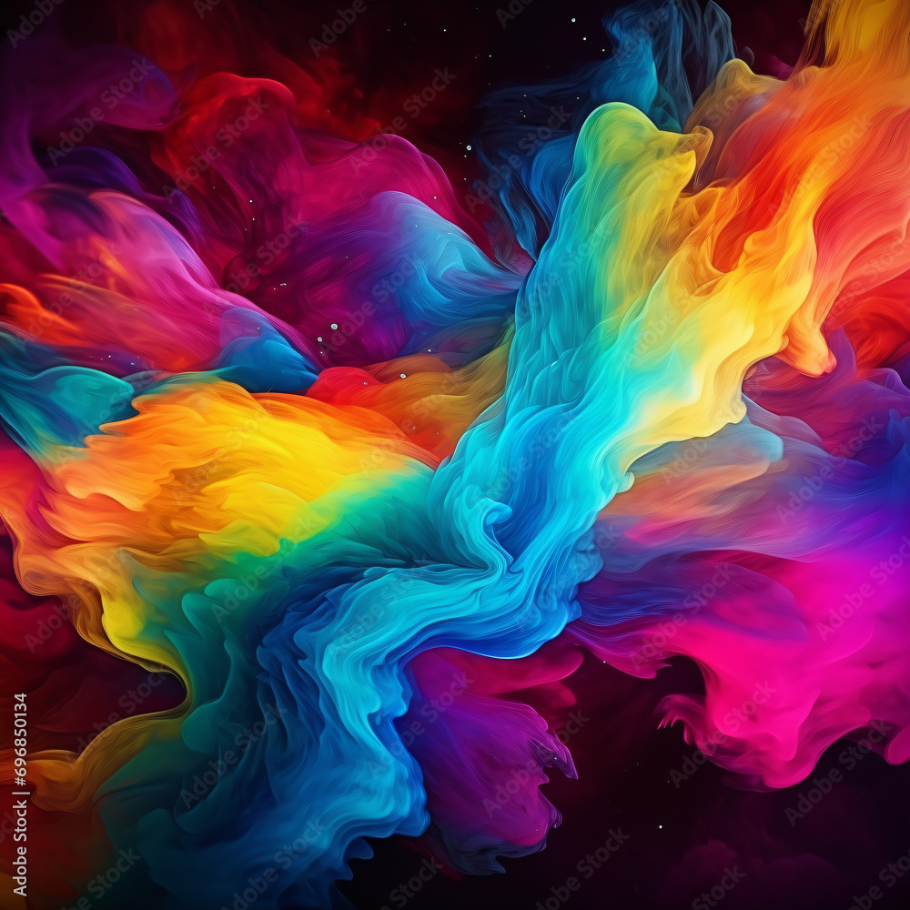 Abstract colorful background with waves.