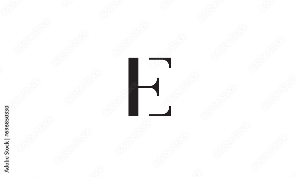 E, EE, Abstract Letters Logo Monogram E, EE, Abstract Letters Logo Monogram