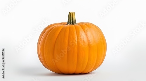 I insulate on a white background large orange pumpkin