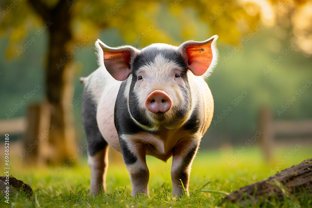 Fototapeta premium maiale maialino