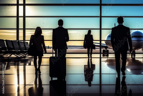 Airport Hustle: The Fast-Paced Journey of Business Travelers on the Move