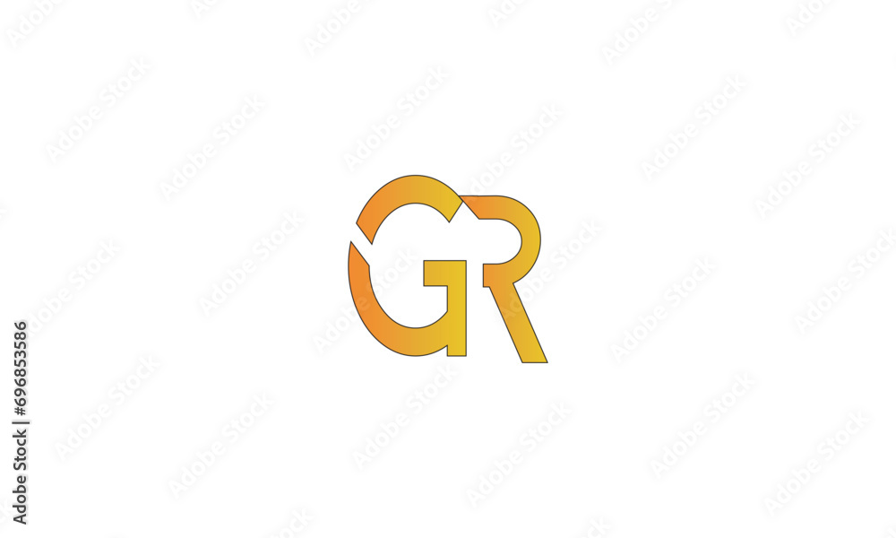 GR, RG , G , R, Abstract Letters Logo Monogram	