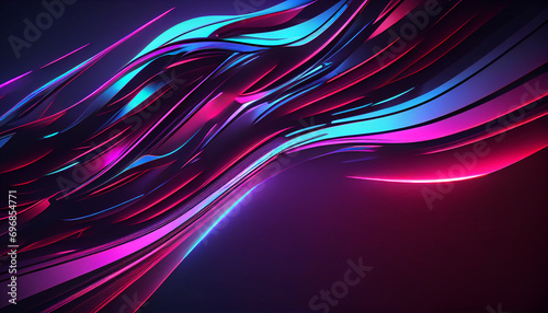 abstract background, Abstract futuristic background with pink blue glowing neon moving high speed wave lines, Ai generated image