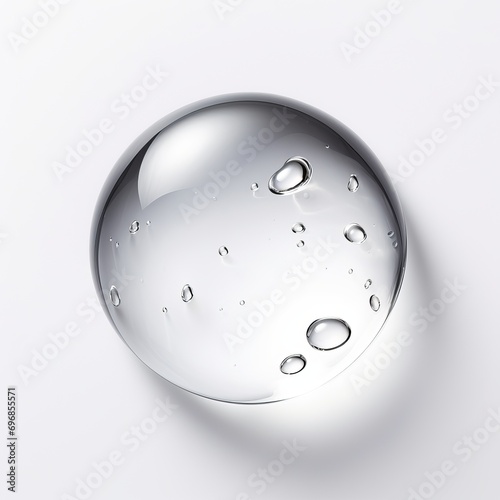 Drops of Water On White Background, Water Bubbles, Drops of Water