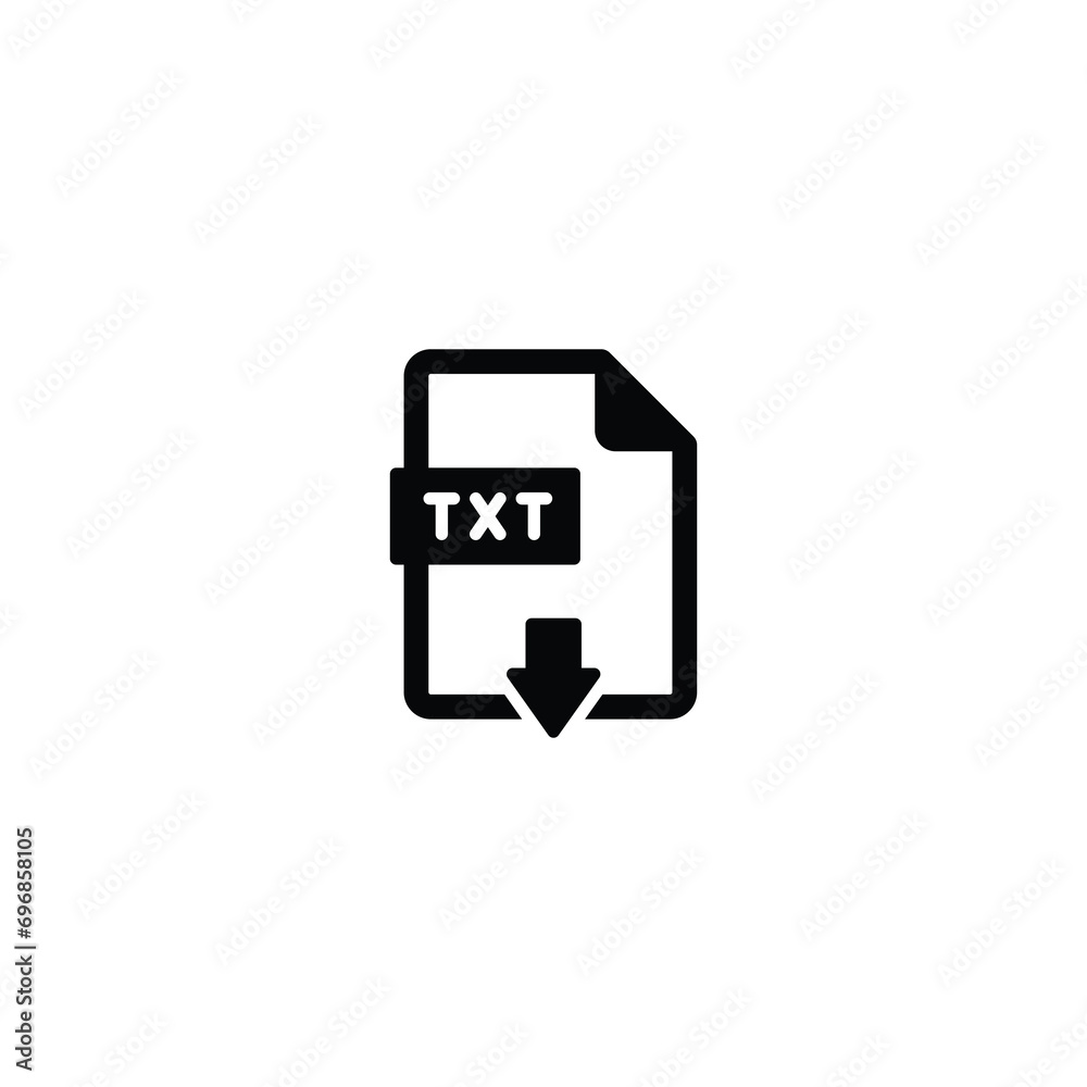 Download txt file icon vector for web site Computer and mobile app