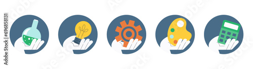 STEAM education icons set_03
