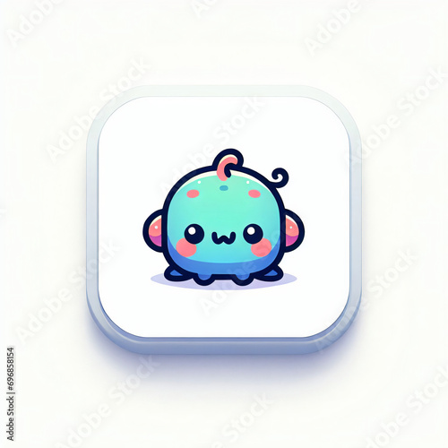 Wallpaper Mural Square avatar. Kawaii chibi monster. Funny, amusing. Doodle style. Torontodigital.ca