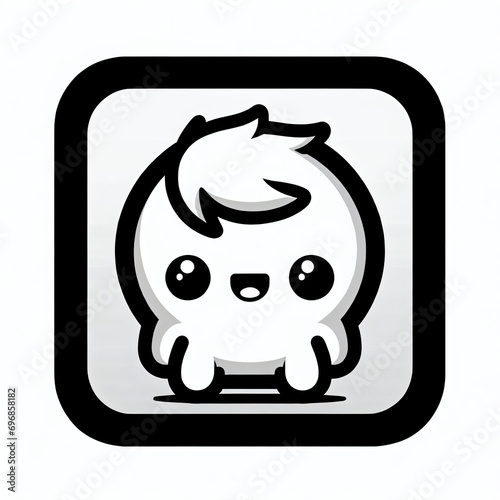 Wallpaper Mural Square avatar. Kawaii chibi monster. Funny, amusing. Doodle style. Torontodigital.ca