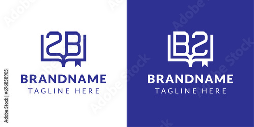 Letter BZ and ZB Book Logo, suitable for business related to book with BZ or ZB initials