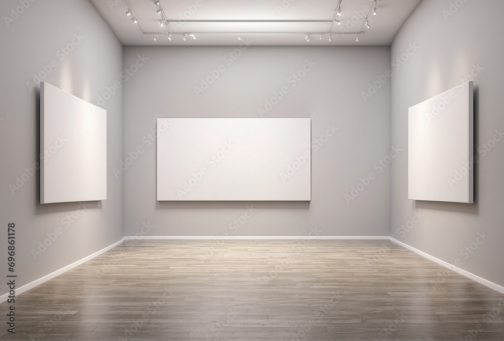 empty room with empty white frame empty room with empty white frame