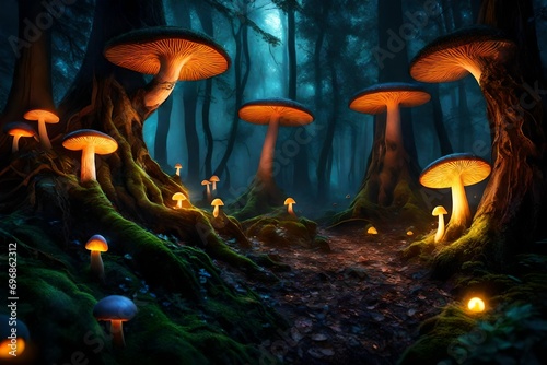 mushrooms in the forest © colorful imagination