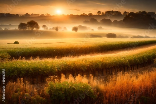 sunrise in the field © colorful imagination