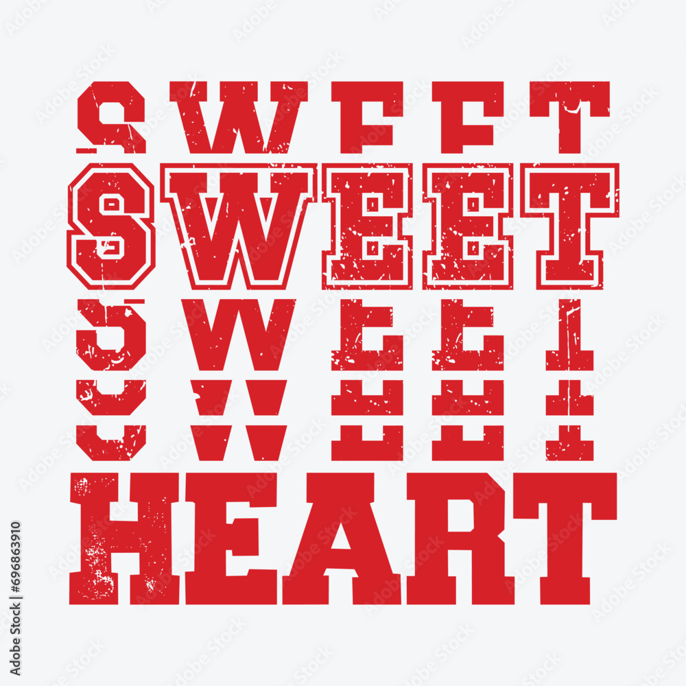 Sweet Heart Retro style valentine party poster design template Sweet Heart Retro style valentine party poster design template