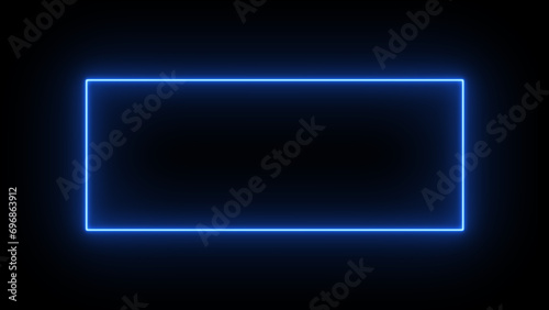 Neon light frame illustration background in an abstract style.