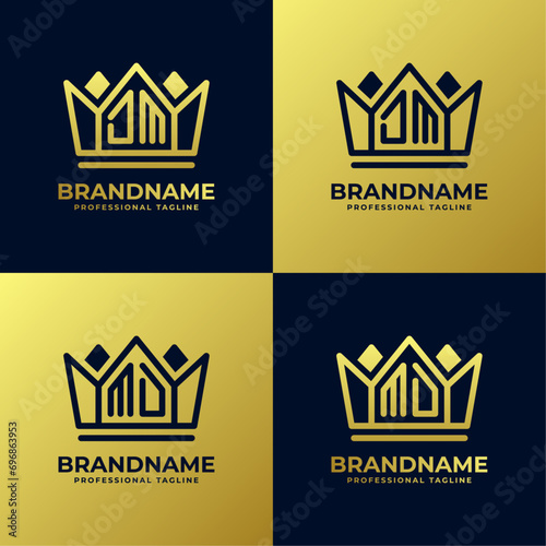 Letter DM and MD Home King Logo Set, suitable for business with DM or MD initials