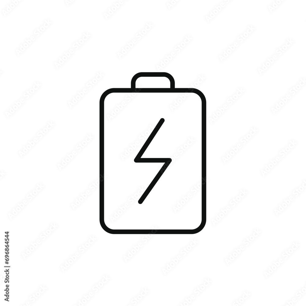 Battery line icon isolated on transparent background Battery line icon isolated on transparent background