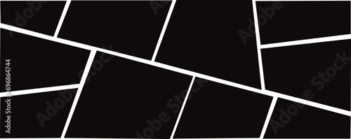 10 photo collage template. vector illustration, new collections