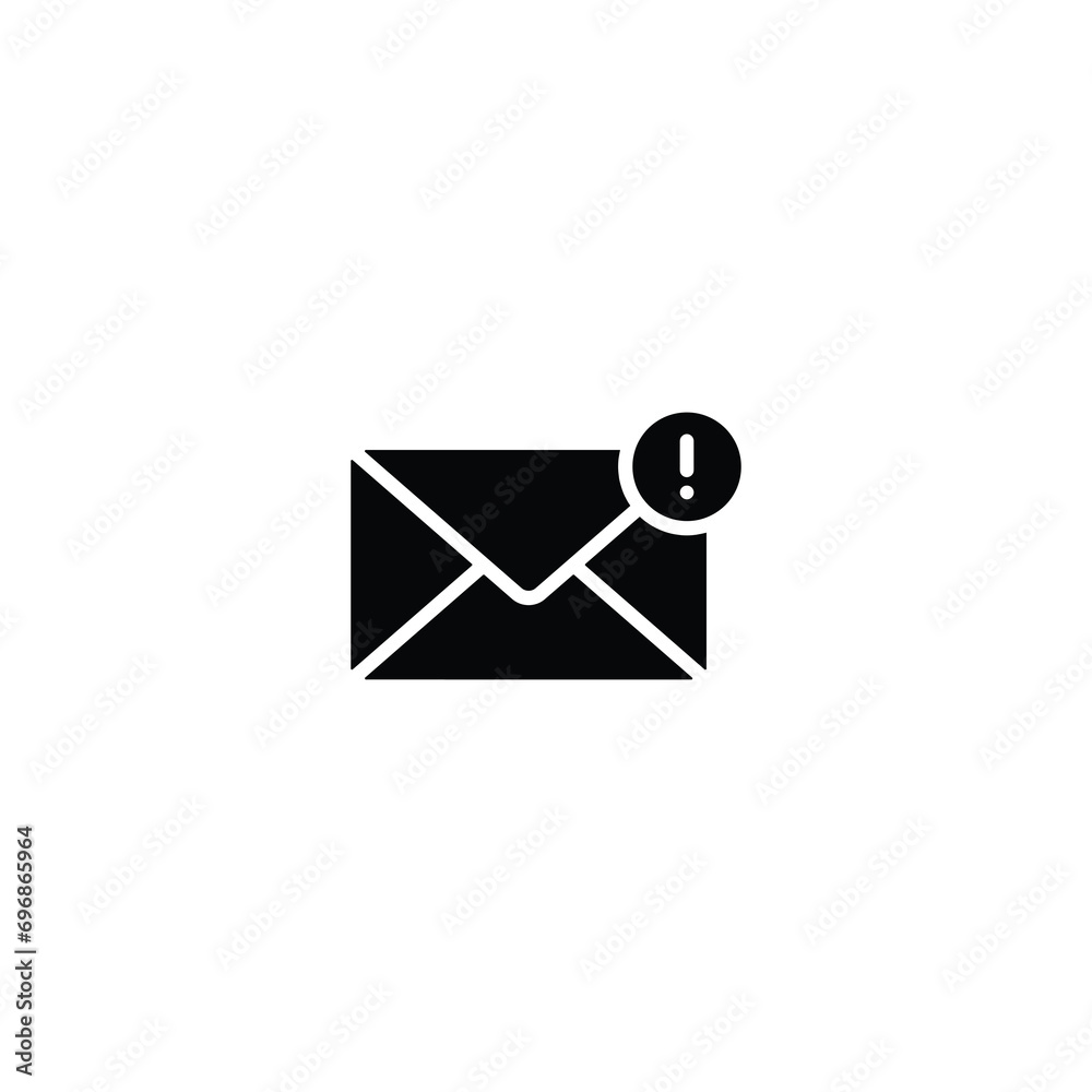 Warning alert email icon. envelope line icon for web site Computer and mobile app Warning alert email icon. envelope line icon for web site Computer and mobile app