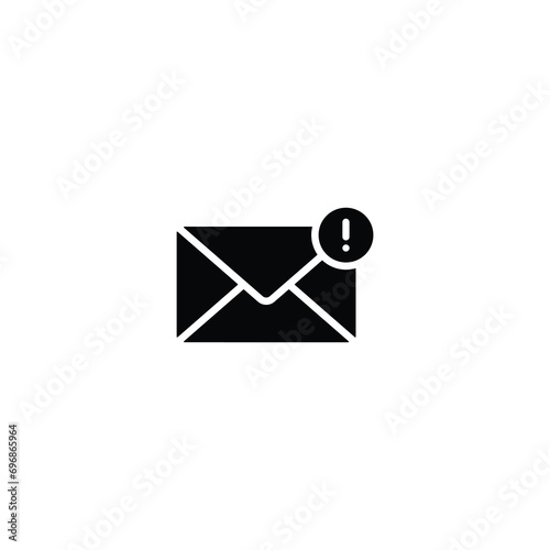 Warning alert email icon. envelope line icon for web site Computer and mobile app