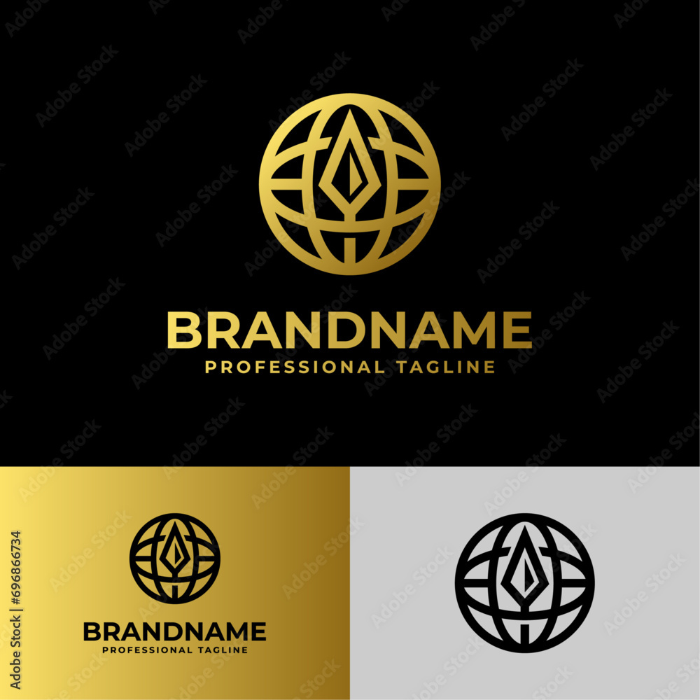 Spear Globe Logo, suitable for business related to Spear and Globe Spear Globe Logo, suitable for business related to Spear and Globe