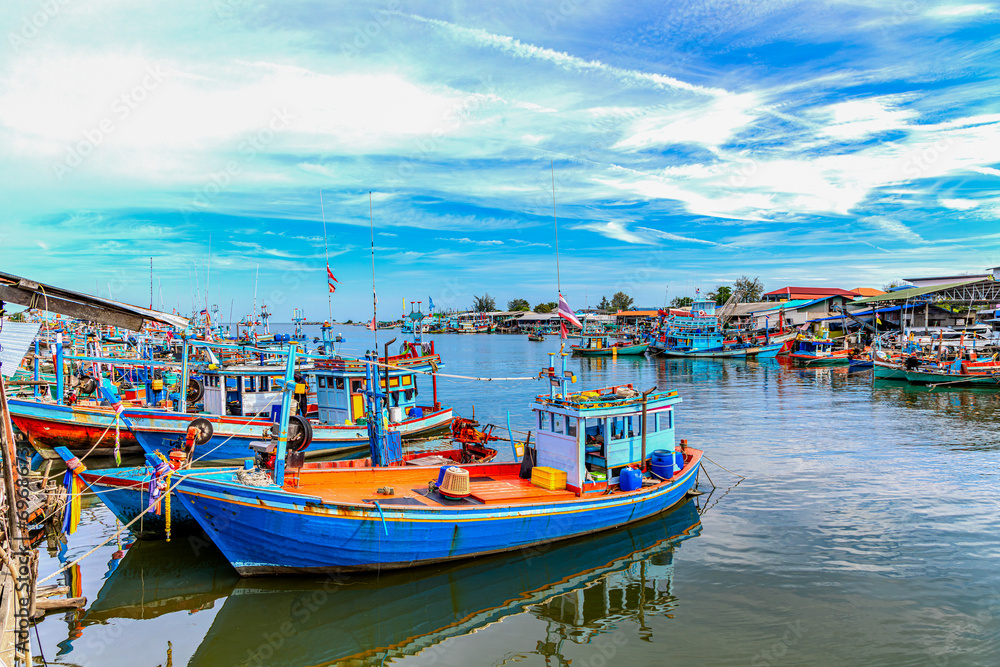 Fishing boats at Thailand pier
