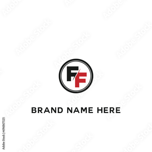 FF logo. F F design. White FF letter. FF, F F letter logo design. Initial letter FF linked circle uppercase monogram logo. F F letter logo vector design. 