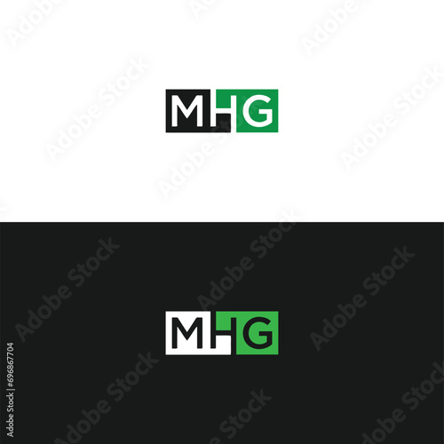 MHG logo. M H G design. White MHG letter. MHG, M H G letter logo design. Initial letter MHG linked circle uppercase monogram logo. M H G letter logo vector design.	
