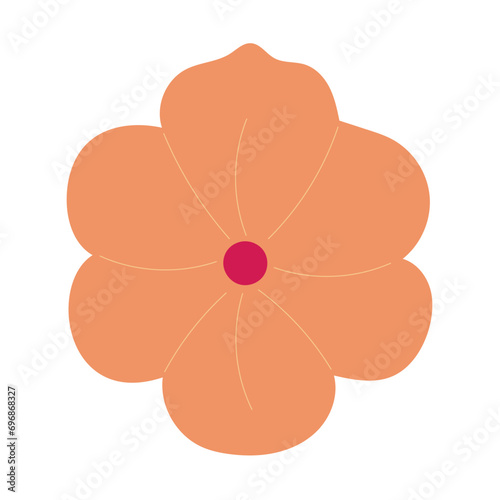 Flat flower bud element for beautiful design. Simple form. Vector drawing.