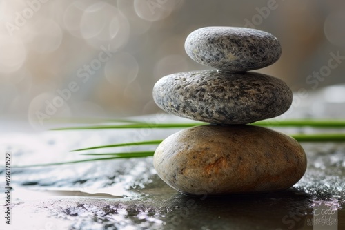 Zen stones with customizable space for text. Copy space.