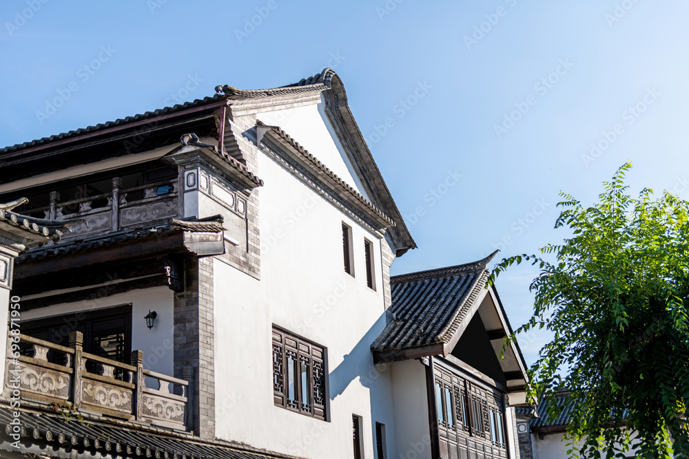 Buildings with traditional Chinese architectural style