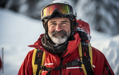 Middle-Aged Ski Patrolman © Muhammad