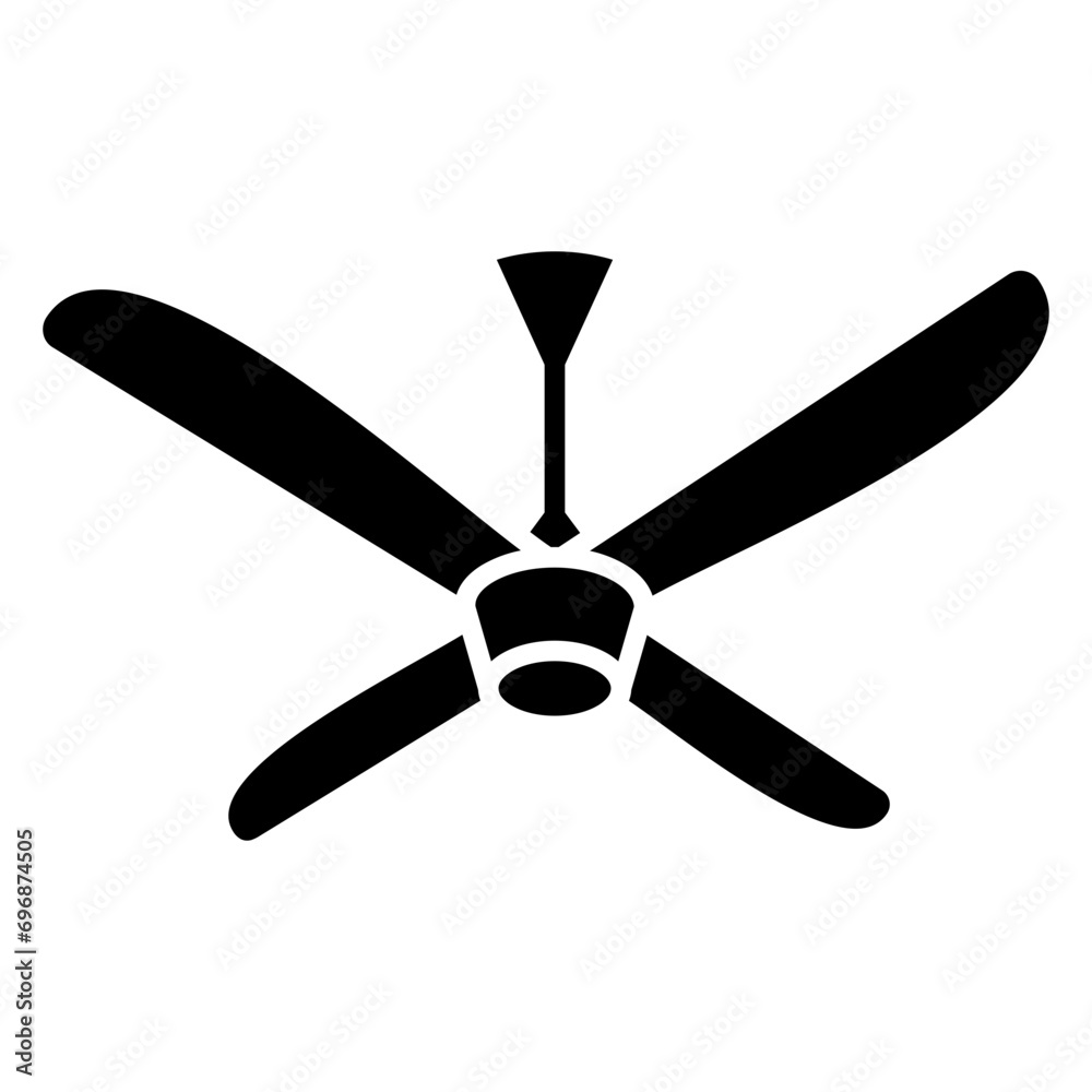 Obraz premium Ceiling Fan Icon Element For Design