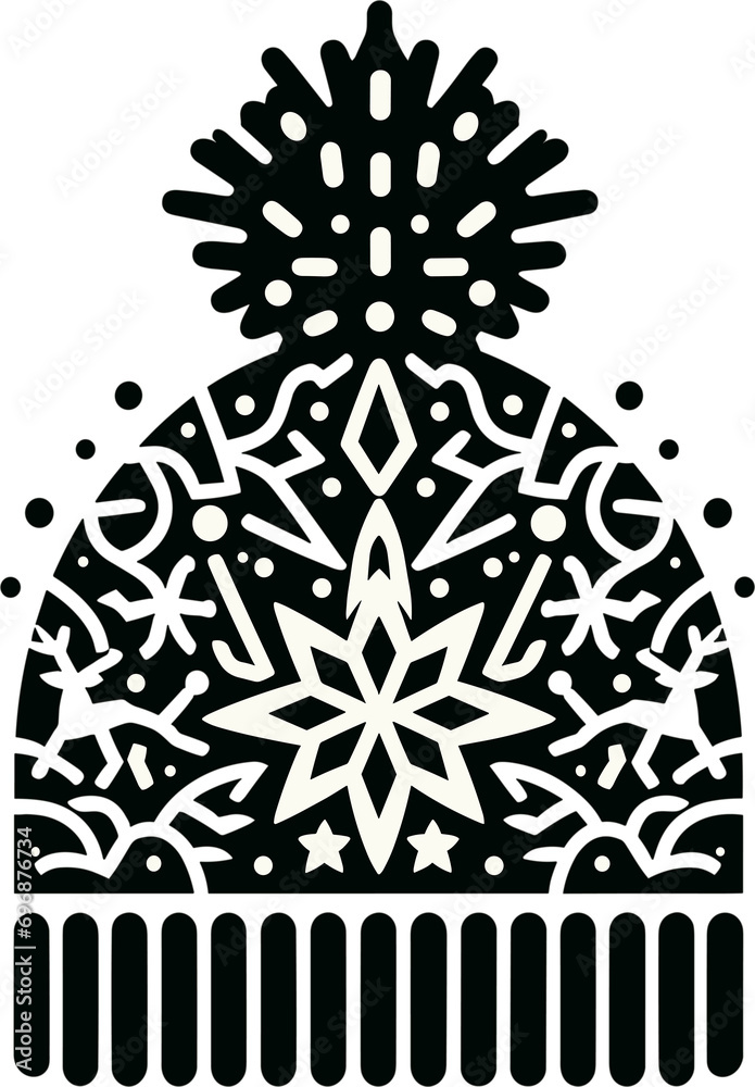 Winter hat illustration isolated on white BG Winter hat illustration isolated on white BG