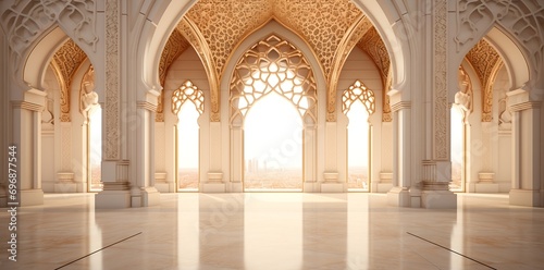 elegant grand mosque door arch © Rongh5152